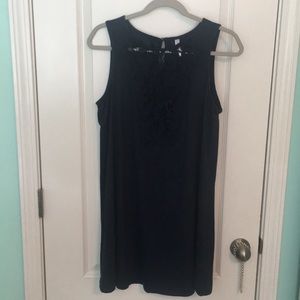 Navy Blue Lace Detail Dress!
